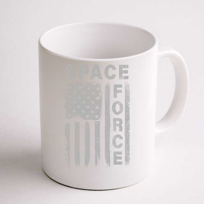 Space Force Grunge Flag Front & Back Coffee Mug