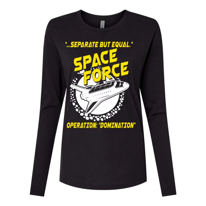 Space Force Operation Domination Womens Cotton Relaxed Long Sleeve T-Shirt