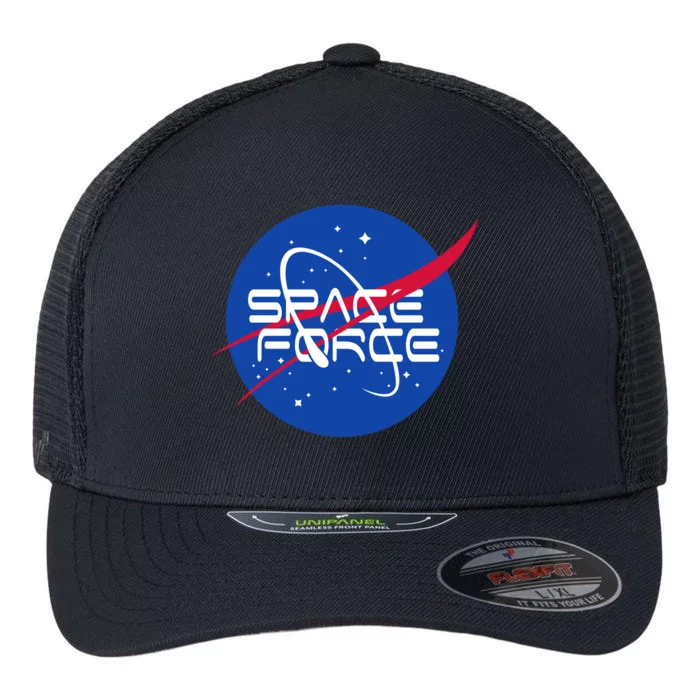 Space Force USA United States Logo Flexfit Unipanel Trucker Cap