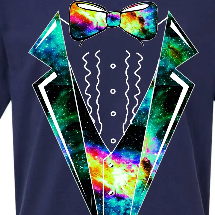 Space Galaxy Tuxedo Sueded Cloud Jersey T-Shirt