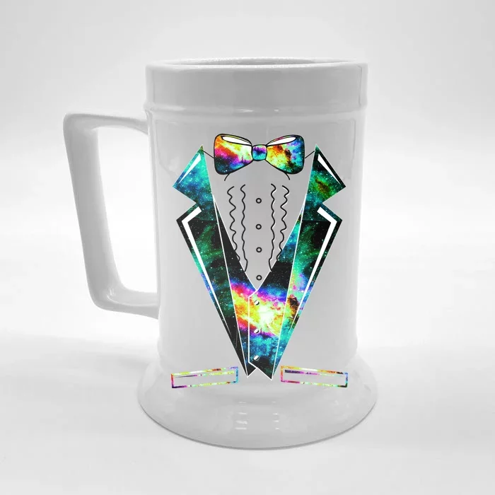 Space Galaxy Tuxedo Front & Back Beer Stein