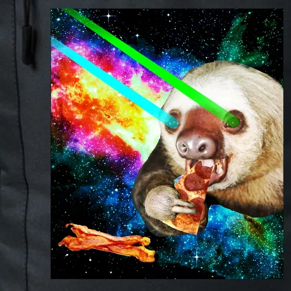 Space Hunger Dinner In Space Sloth Laser Pizza Daily Commute Backpack