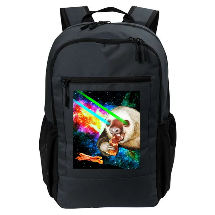 Space Hunger Dinner In Space Sloth Laser Pizza Daily Commute Backpack