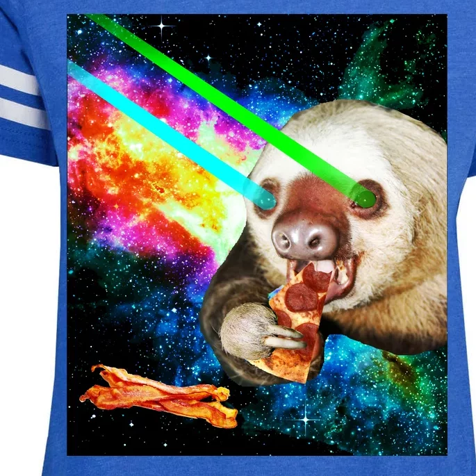 Space Hunger Dinner In Space Sloth Laser Pizza Enza Ladies Jersey Football T-Shirt