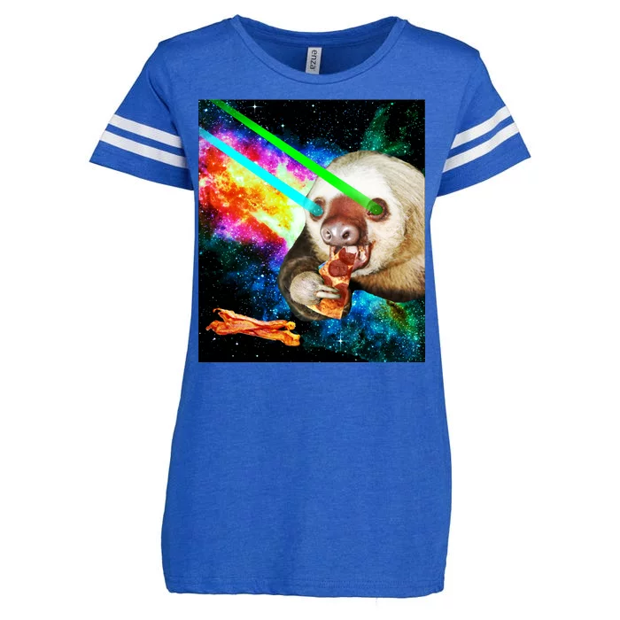 Space Hunger Dinner In Space Sloth Laser Pizza Enza Ladies Jersey Football T-Shirt