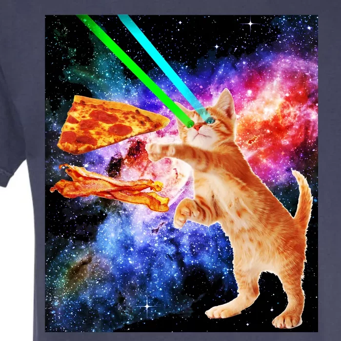 Space Hunger Flying Cat Pizza Bacon1 Garment-Dyed Heavyweight T-Shirt