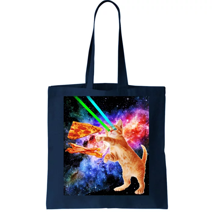 Space Hunger Flying Cat Pizza Bacon1 Tote Bag