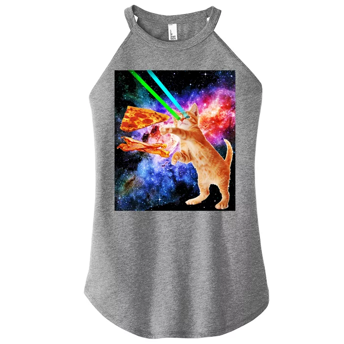 Space Hunger Flying Cat Pizza Bacon1 Women’s Perfect Tri Rocker Tank