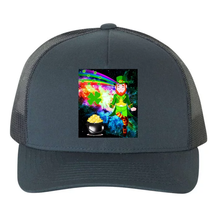 Space Hunger Irish in Space Rainbow Laser Yupoong Adult 5-Panel Trucker Hat