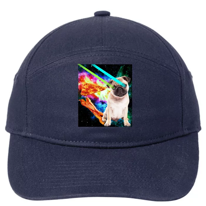 Space Hunger Pug Laser Pizza Bacon 7-Panel Snapback Hat