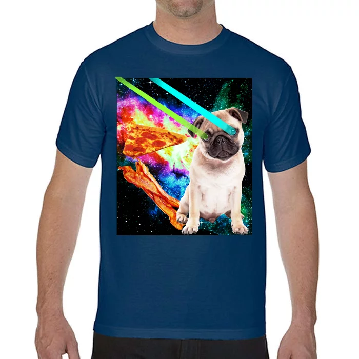 Space Hunger Pug Laser Pizza Bacon Comfort Colors T-Shirt