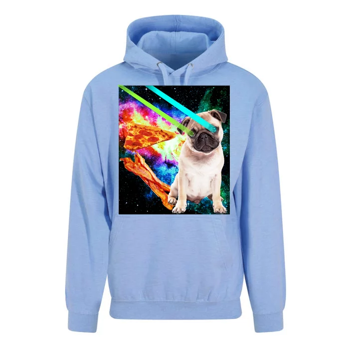 Space Hunger Pug Laser Pizza Bacon Unisex Surf Hoodie