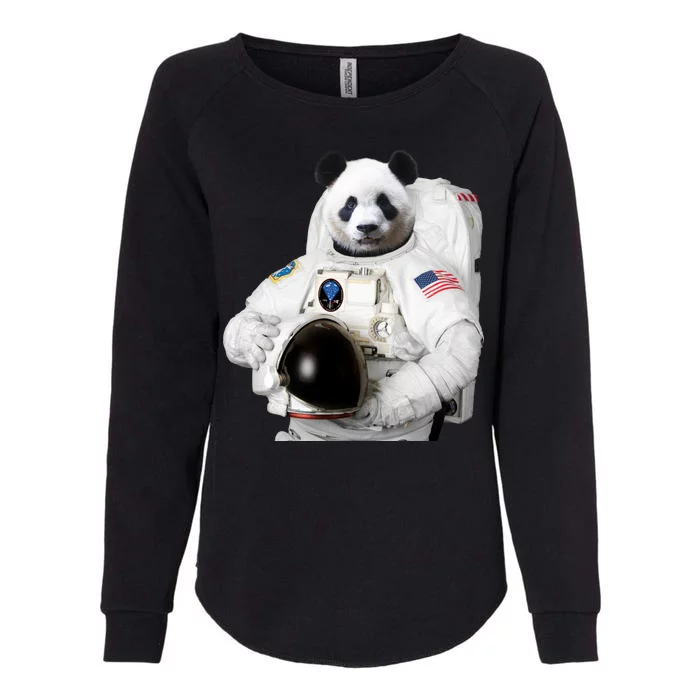 Space Panda USA Astronaut Womens California Wash Sweatshirt