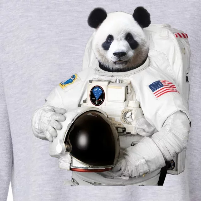 Space Panda USA Astronaut Cropped Pullover Crew