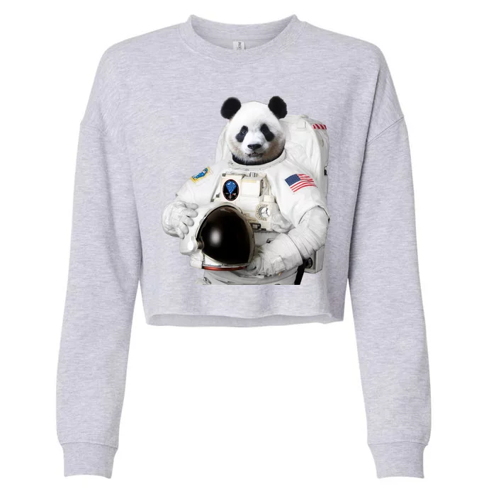 Space Panda USA Astronaut Cropped Pullover Crew