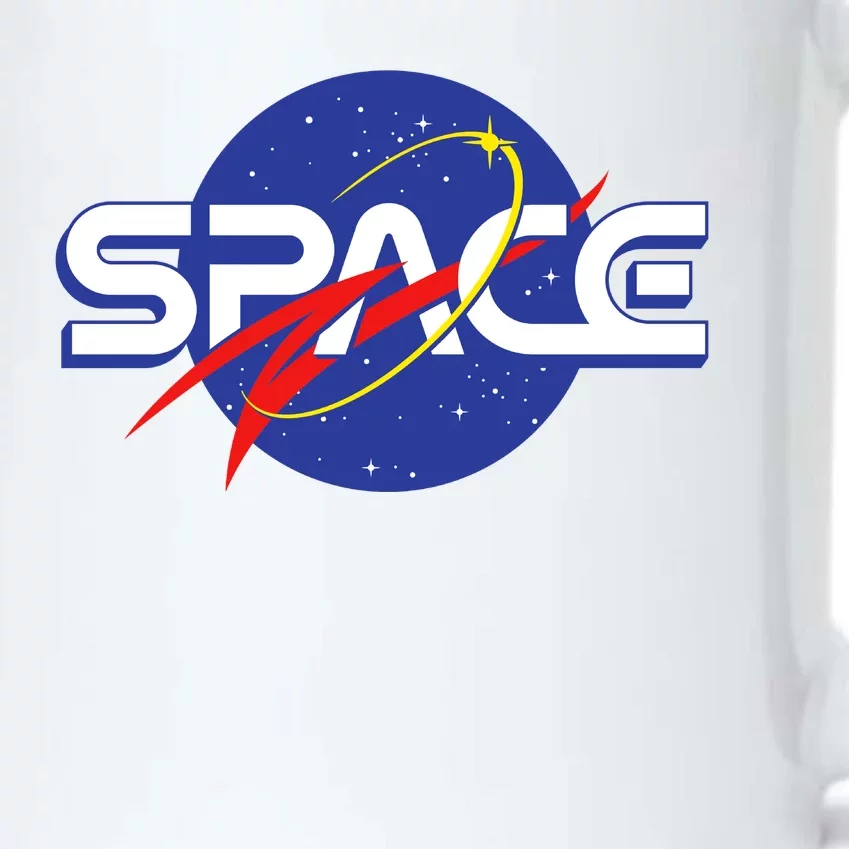 Space Retro logo Black Color Changing Mug