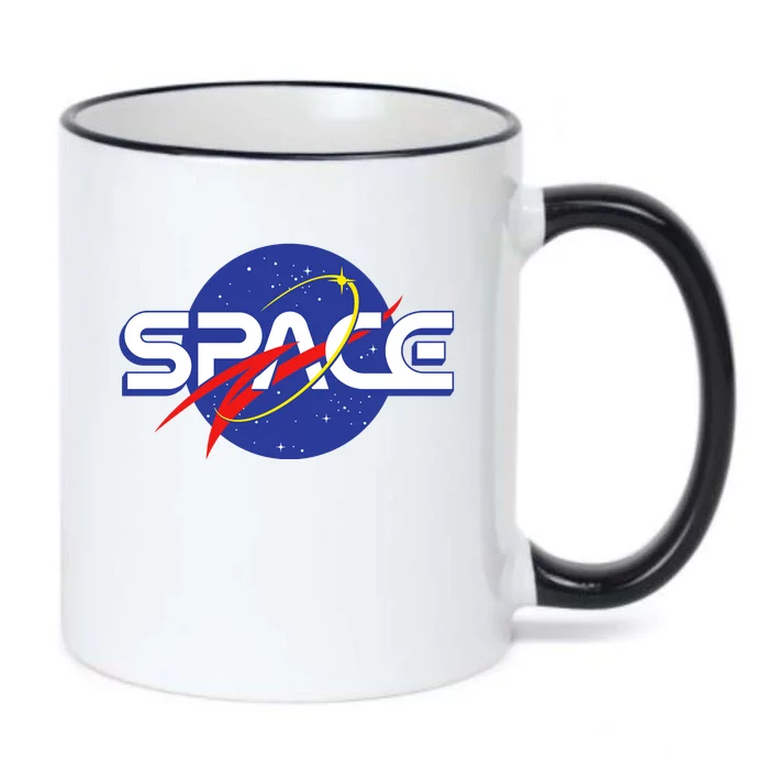 Space Retro logo Black Color Changing Mug