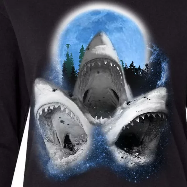 Space Sharks Universe Trio Womens Cotton Relaxed Long Sleeve T-Shirt