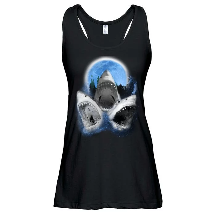 Space Sharks Universe Trio Ladies Essential Flowy Tank