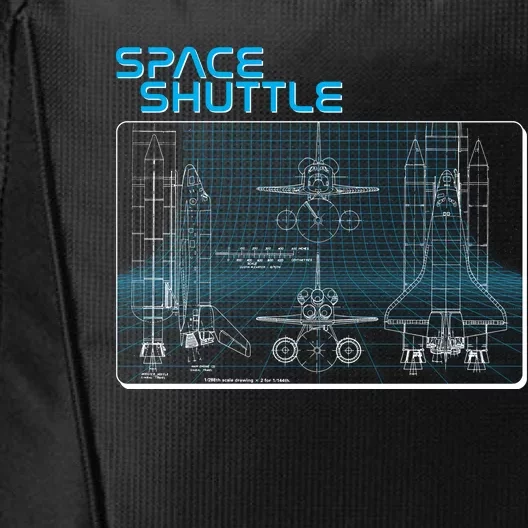 Space Shuttle Diagram Blueprint City Backpack