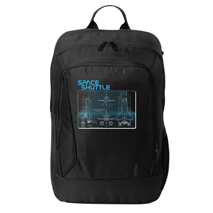 Space Shuttle Diagram Blueprint City Backpack