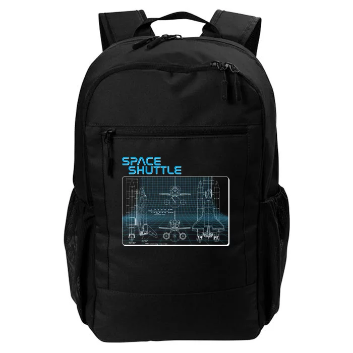 Space Shuttle Diagram Blueprint Daily Commute Backpack