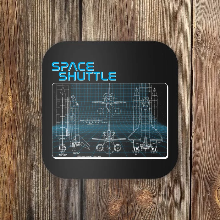 Space Shuttle Diagram Blueprint Coaster