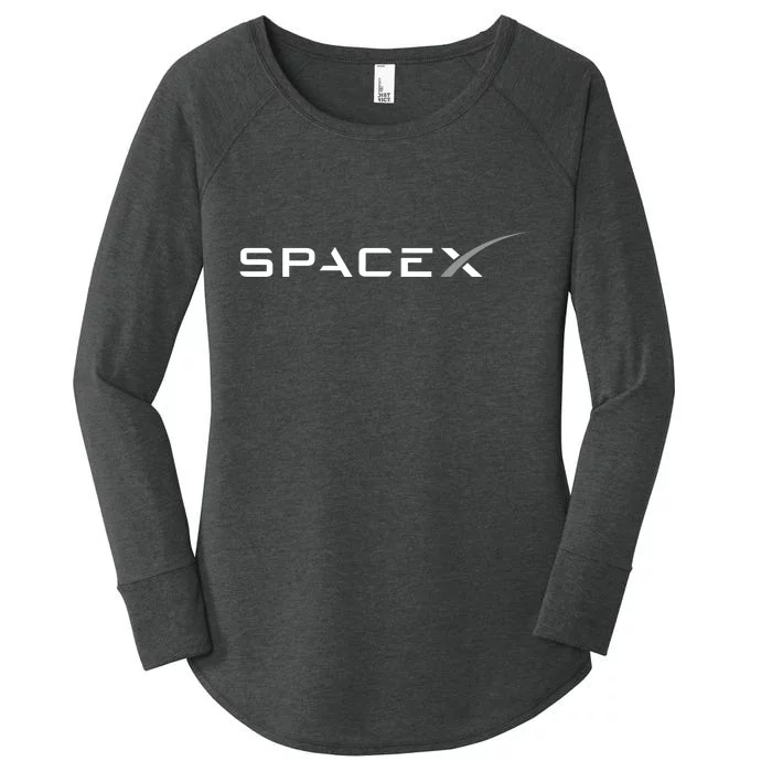 Space X Logo Women's Perfect Tri Tunic Long Sleeve Shirt