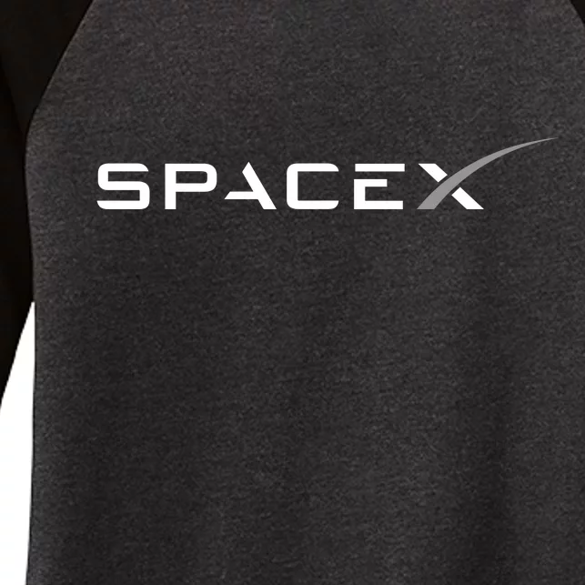 Space X Logo Women's Tri-Blend 3/4-Sleeve Raglan Shirt