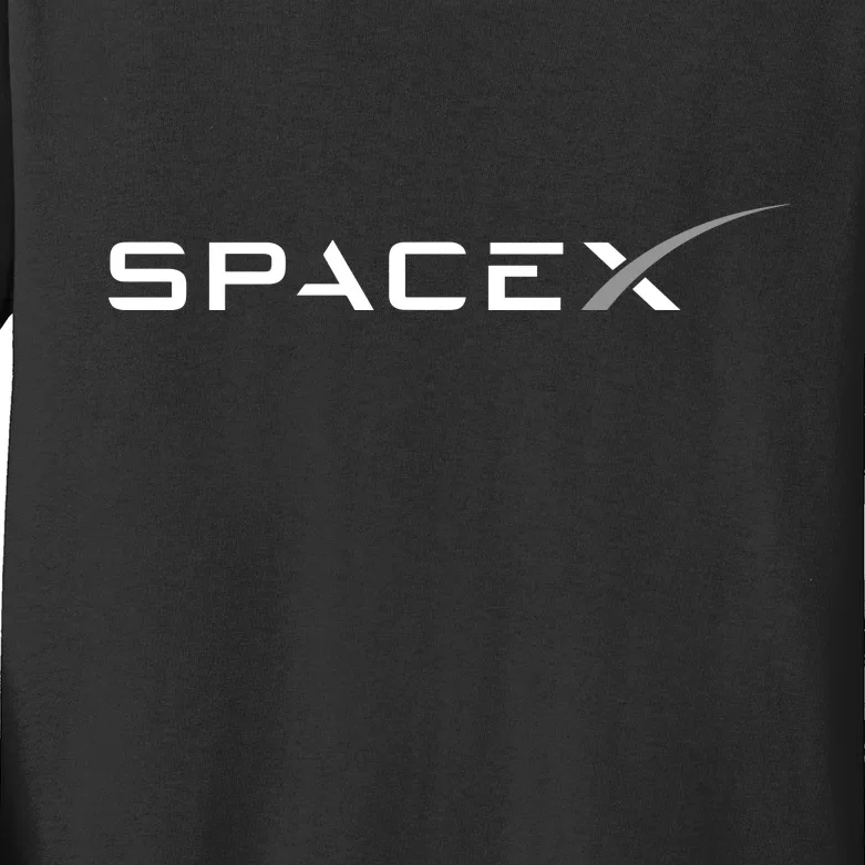 Space X Logo Kids Long Sleeve Shirt