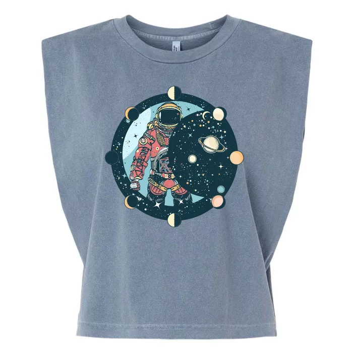 Spaceman Moon Cycle Garment-Dyed Women's Muscle Tee