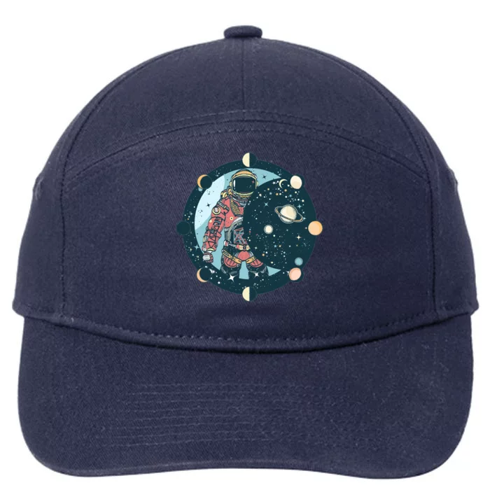 Spaceman Moon Cycle 7-Panel Snapback Hat