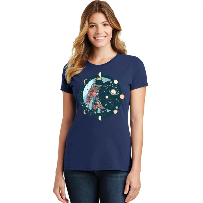 Spaceman Moon Cycle Women's T-Shirt