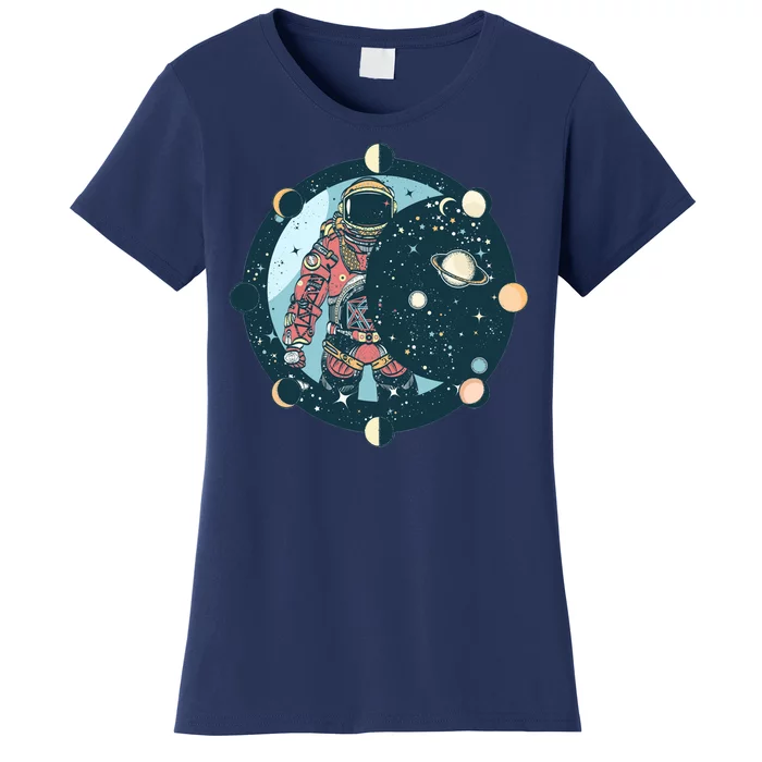 Spaceman Moon Cycle Women's T-Shirt