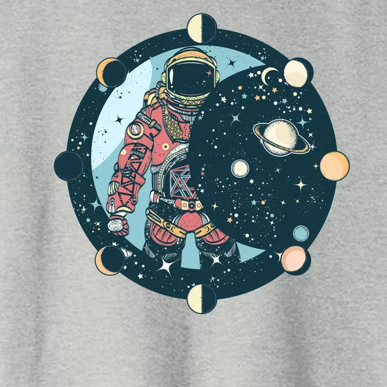 Spaceman Moon Cycle Women's Crop Top Tee