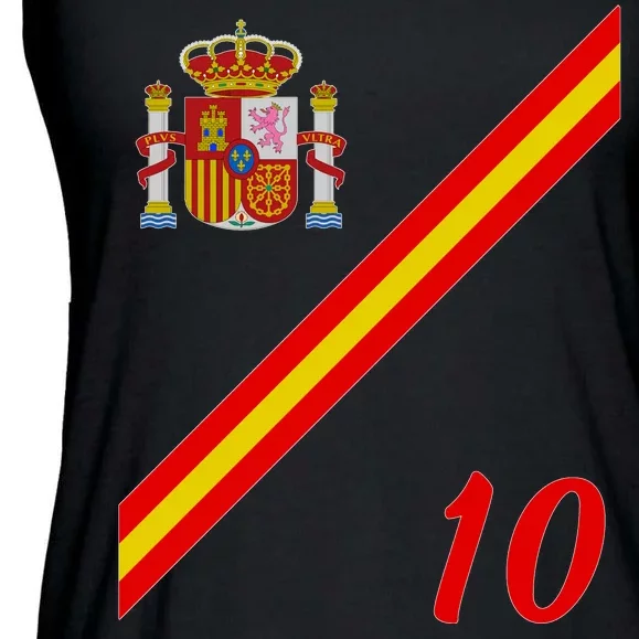 Spain Soccer Jersey Espana Barcelona Madrid Ladies Essential Flowy Tank