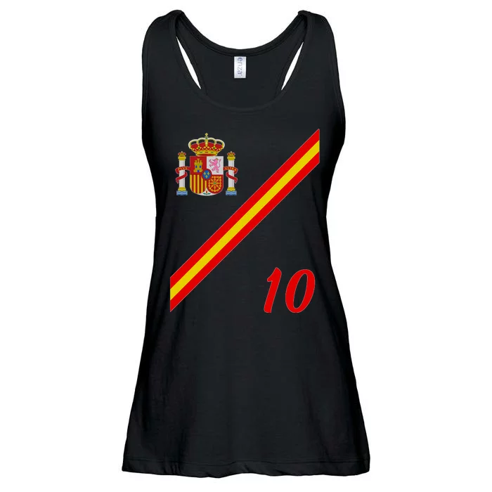 Spain Soccer Jersey Espana Barcelona Madrid Ladies Essential Flowy Tank