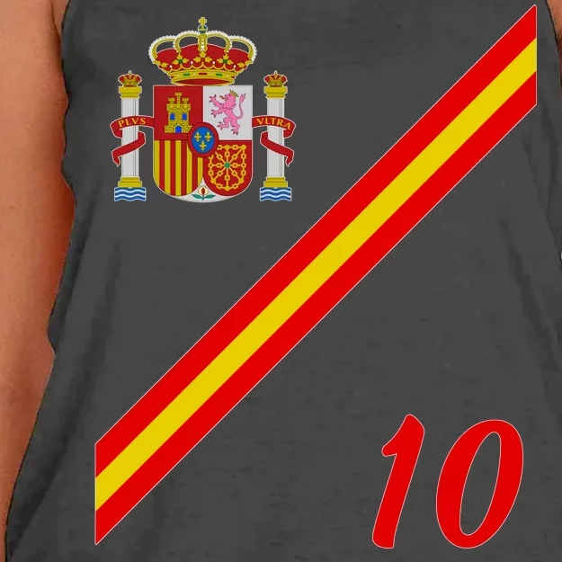 Spain Soccer Jersey Espana Barcelona Madrid Women's Knotted Racerback Tank