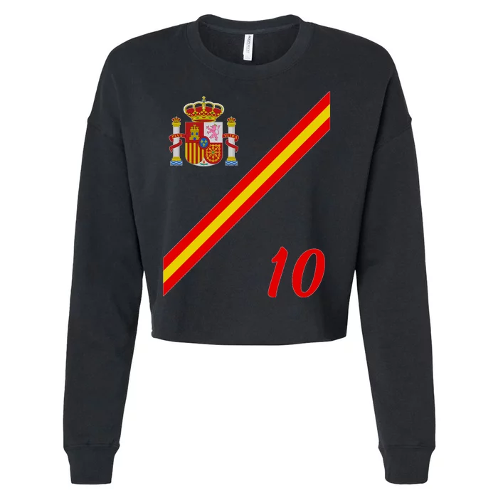 Spain Soccer Jersey Espana Barcelona Madrid Cropped Pullover Crew