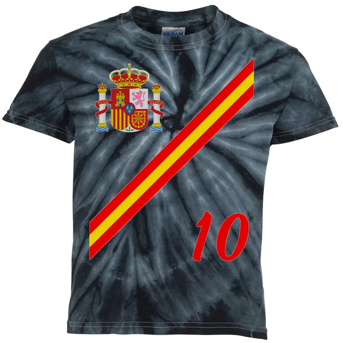 Spain Soccer Jersey Espana Barcelona Madrid Kids Tie-Dye T-Shirt