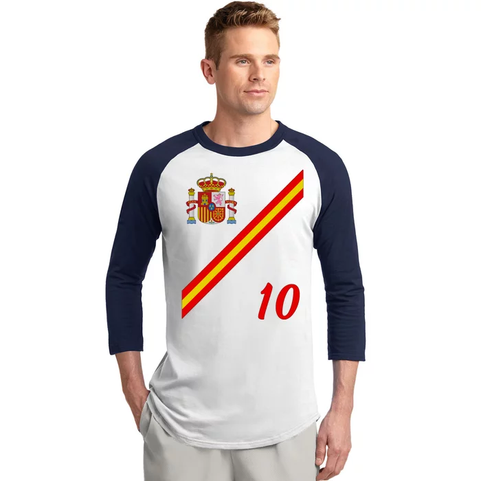 Spain Soccer Jersey Espana Barcelona Madrid Baseball Sleeve Shirt