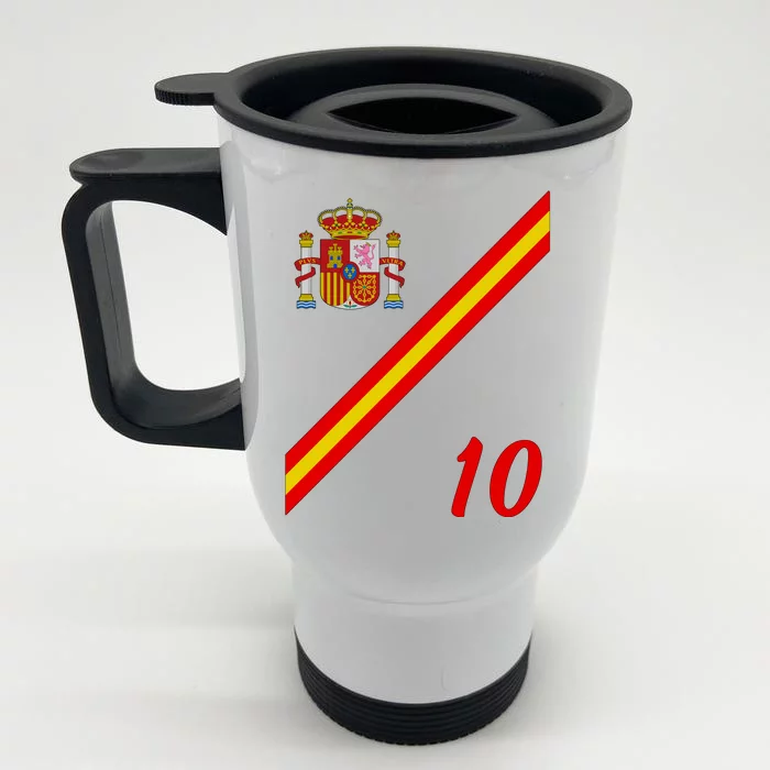 Spain Soccer Jersey Espana Barcelona Madrid Front & Back Stainless Steel Travel Mug