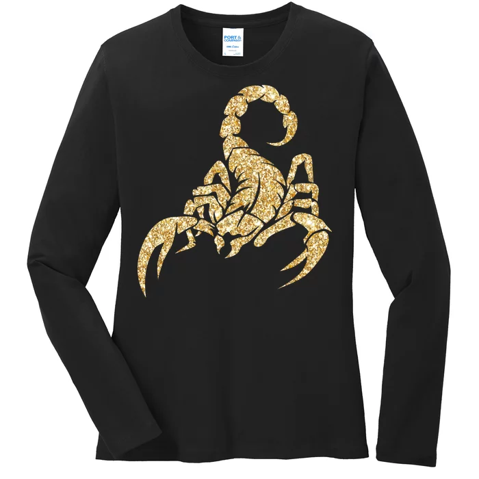 Sparkly Scorpion Ladies Long Sleeve Shirt