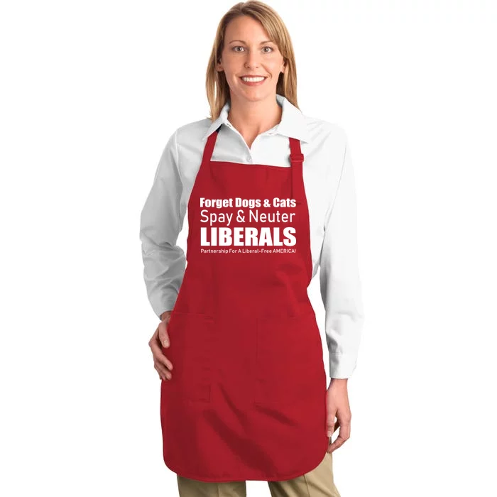 Spay & Neuter Liberals Full-Length Apron With Pocket