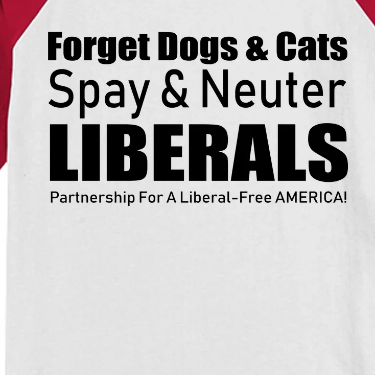 Spay & Neuter Liberals Kids Colorblock Raglan Jersey