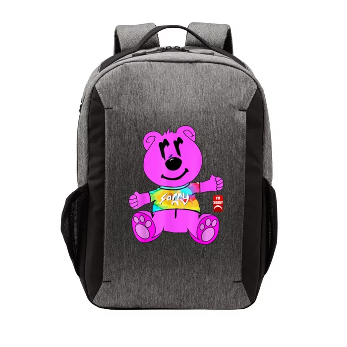 Sorry Pink Bear Valentines Day Tee Funny Sorry Pink Bear Vector Backpack