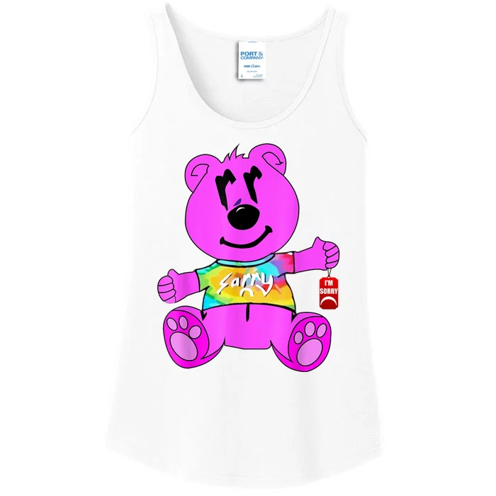 Sorry Pink Bear Valentines Day Tee Funny Sorry Pink Bear Ladies Essential Tank