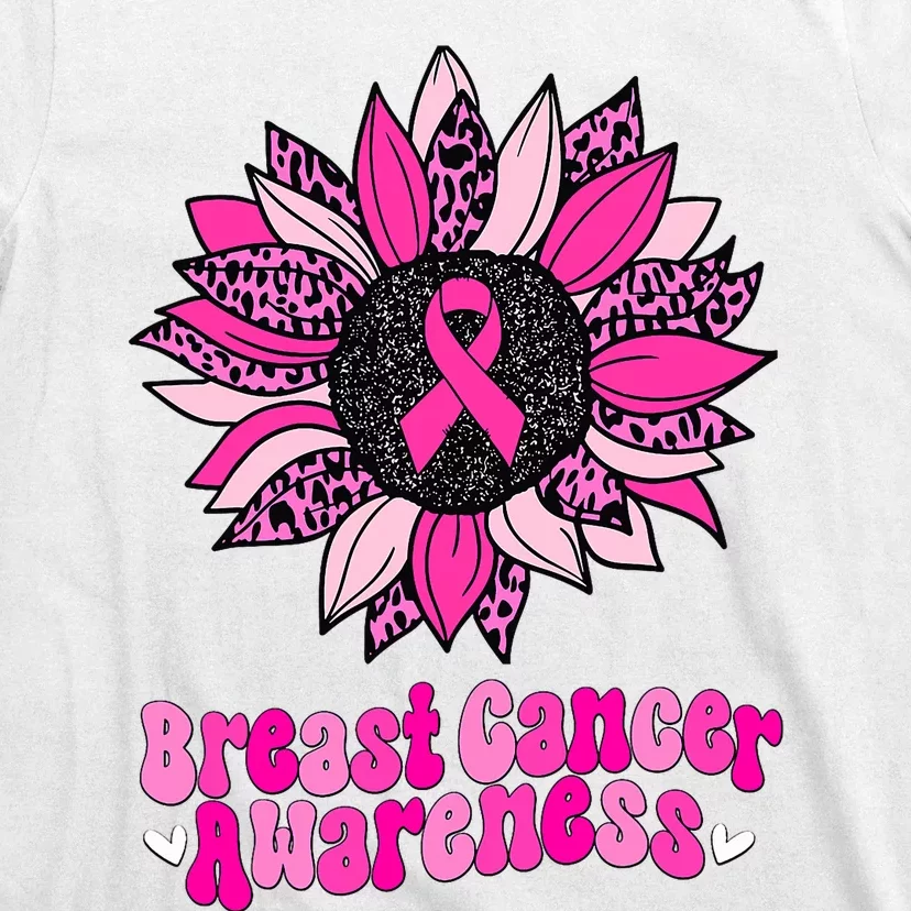 Sunflower Pink Breast Cancer Awareness Cancer Warrior T-Shirt