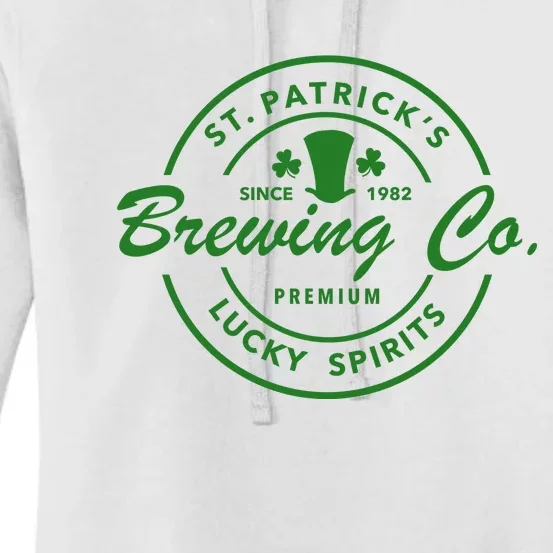 St. Patrick's Brewing Co Premium Lucky Spirits, St. Patrick's Day Women's Pullover Hoodie