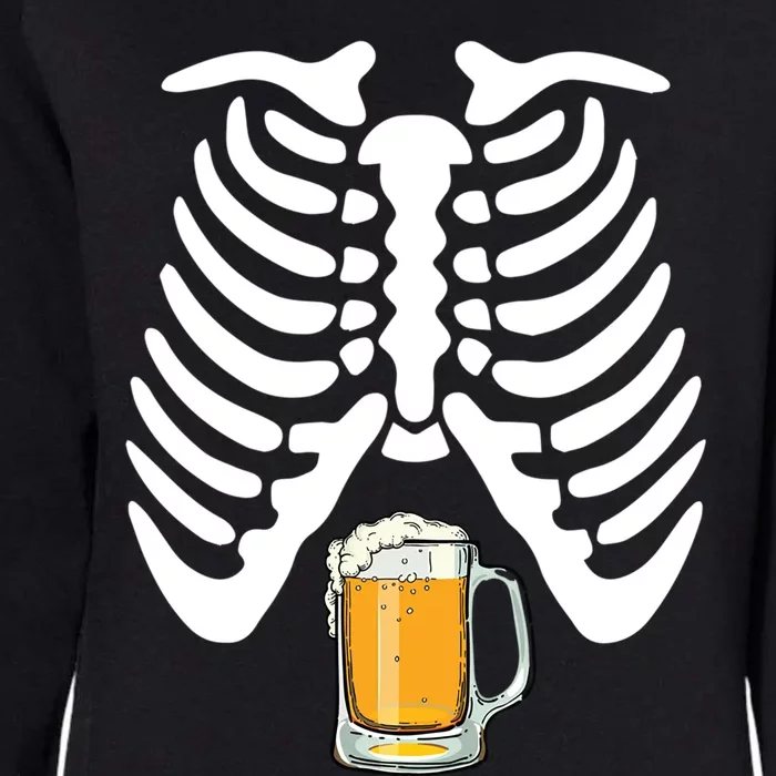 Skeleton Pregnancy Beer Funny Halloween New Dad Gift Cool Gift Womens California Wash Sweatshirt